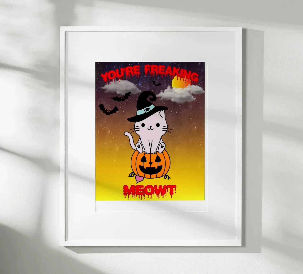 miau gespenst halloween Poster von onechoice