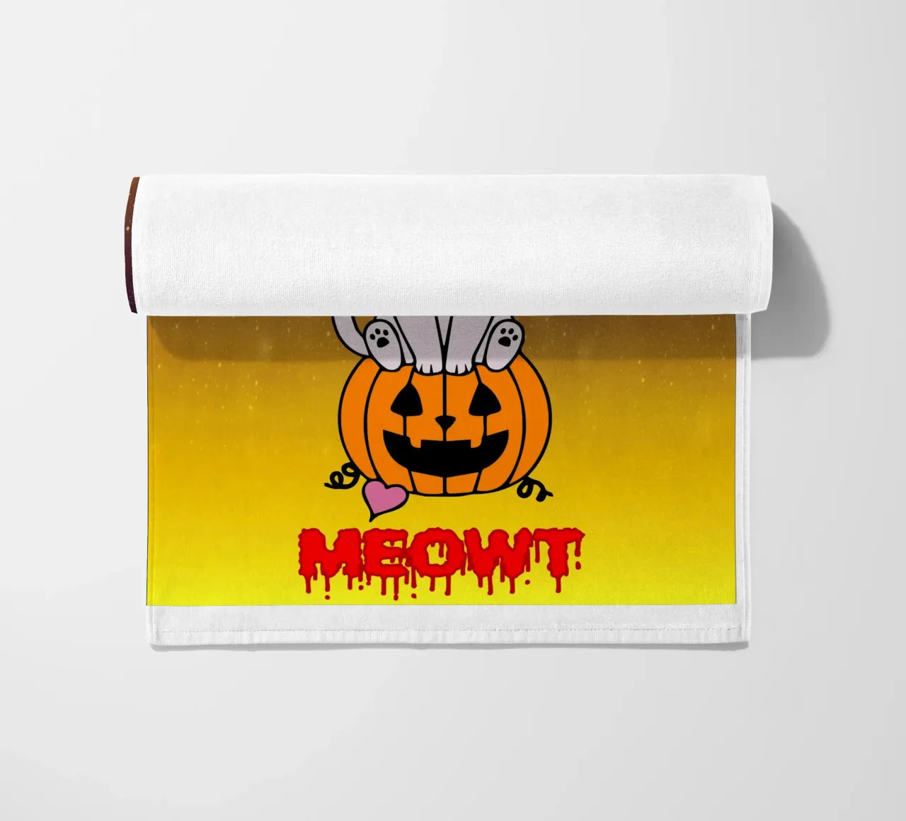 meowt fantasma di halloween telo mare da onechoice