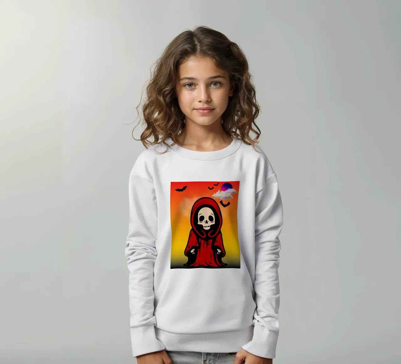 scheletro di halloween felpa bambino da onechoice
