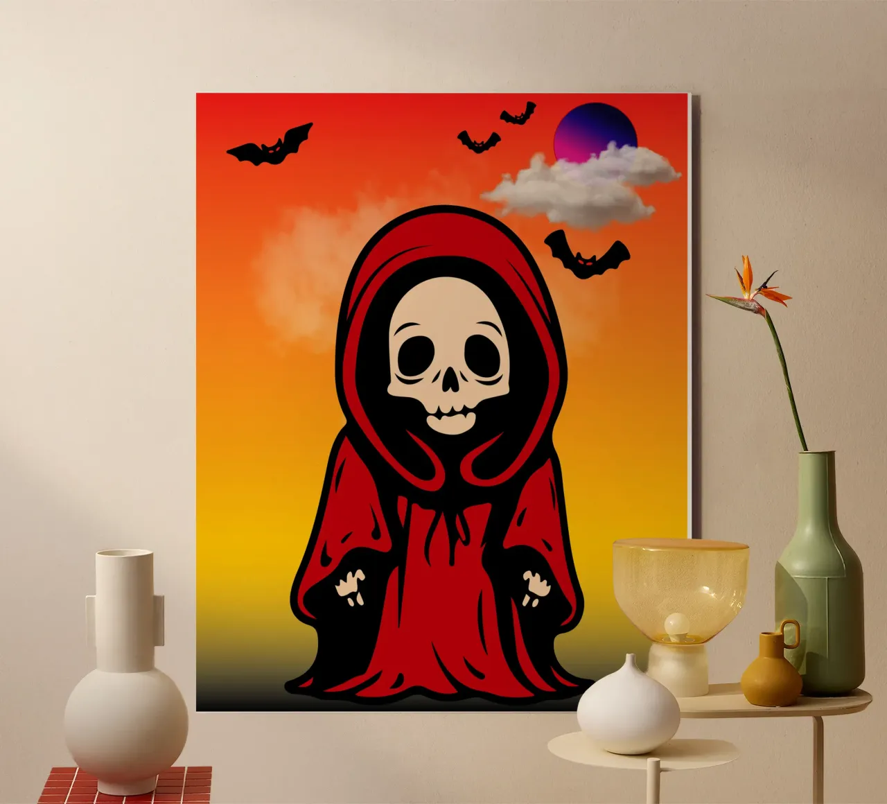 scheletro di halloween alluminio dibond da onechoice