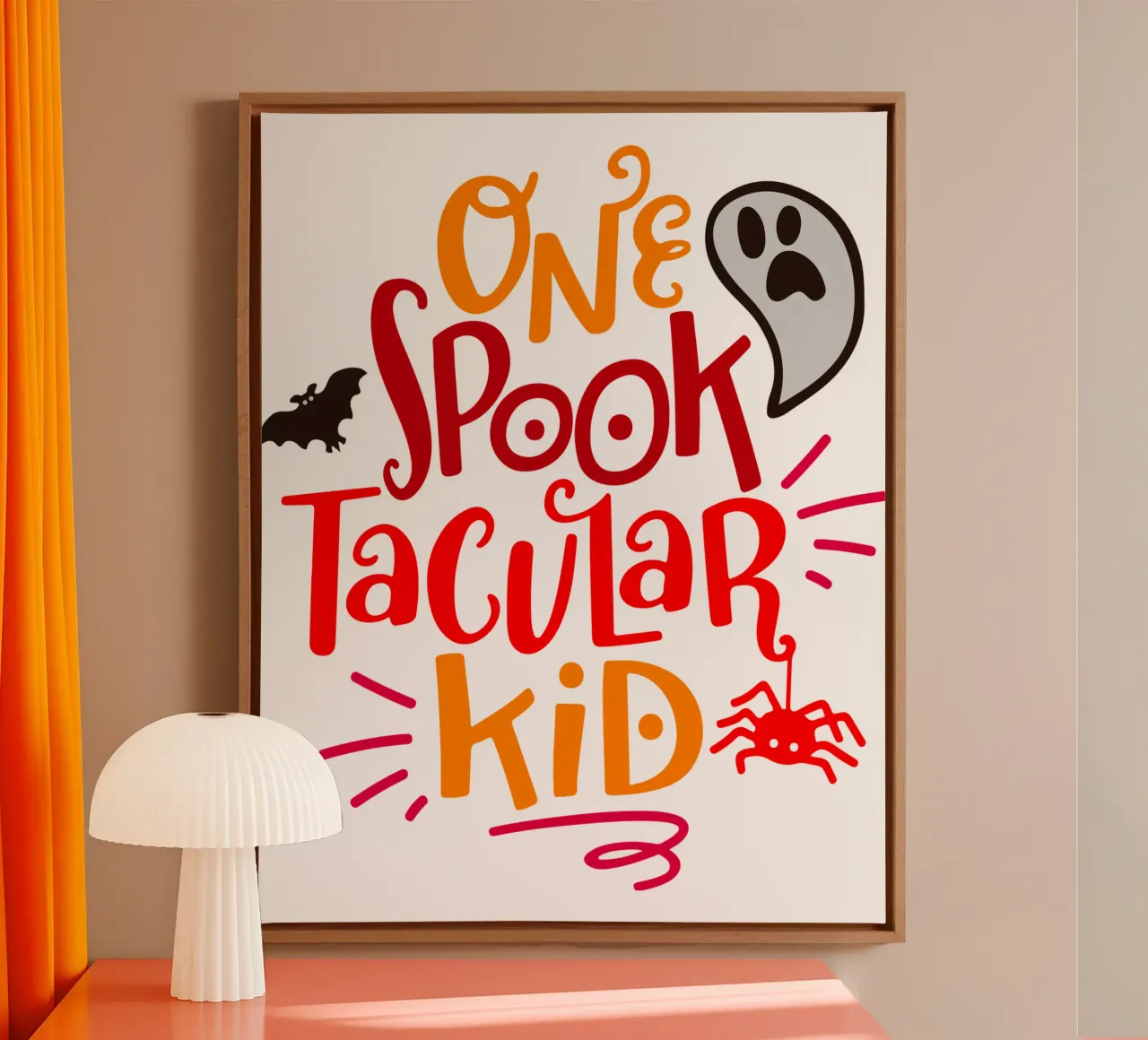 Bambino SPOOKTACULAR tela con Cornice a cassetta da onechoice