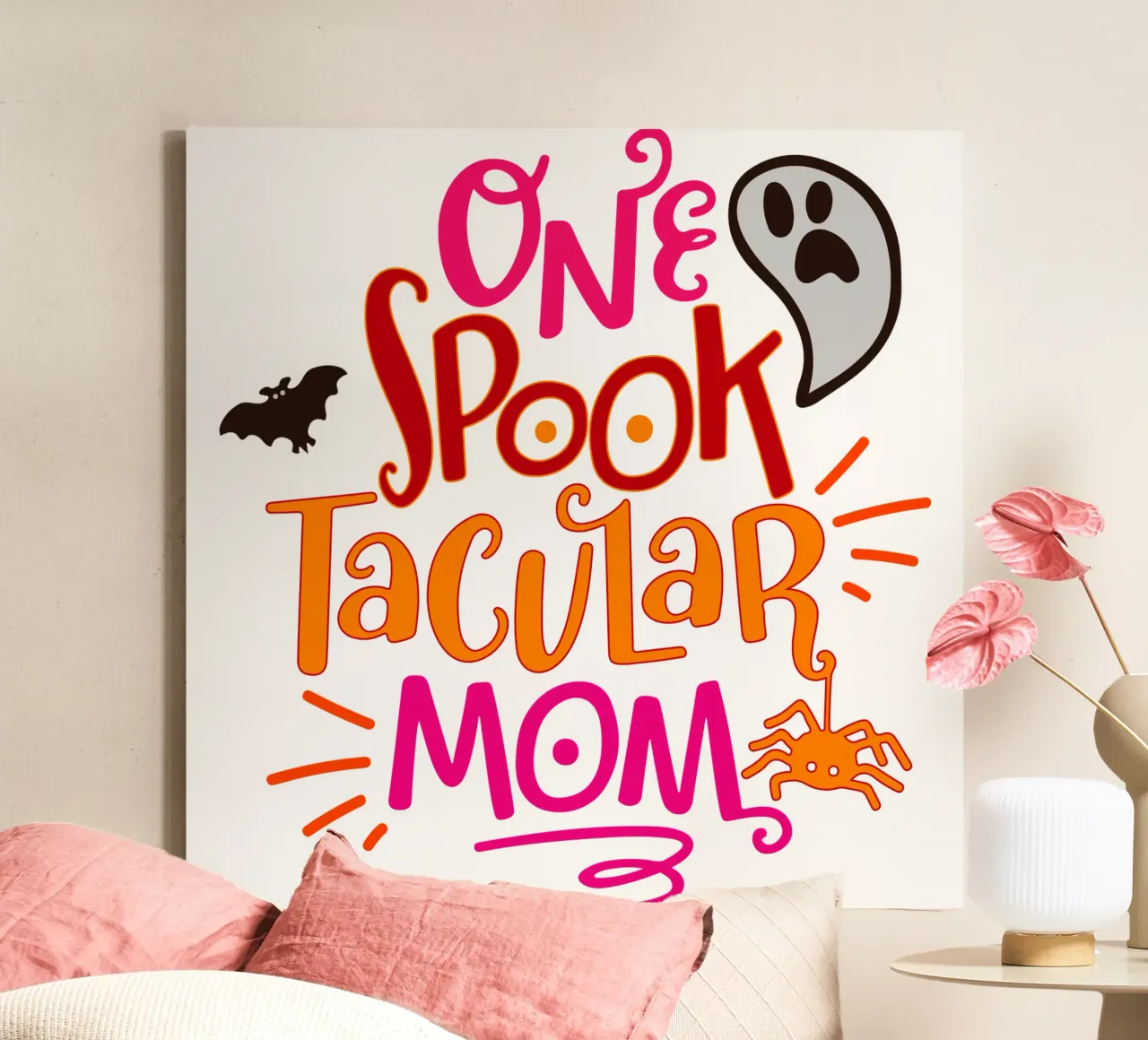 SPOOKTACULAR Mutter Leinwand mit Schattenfugenrahmen von onechoice