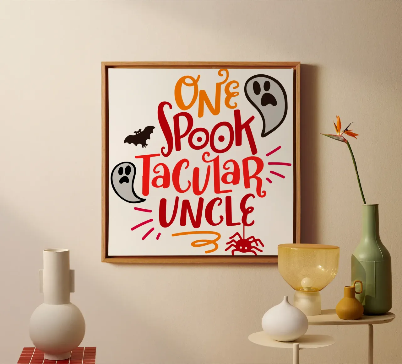 SPOOKTACULAR Mutter Leinwand mit Schattenfugenrahmen von onechoice