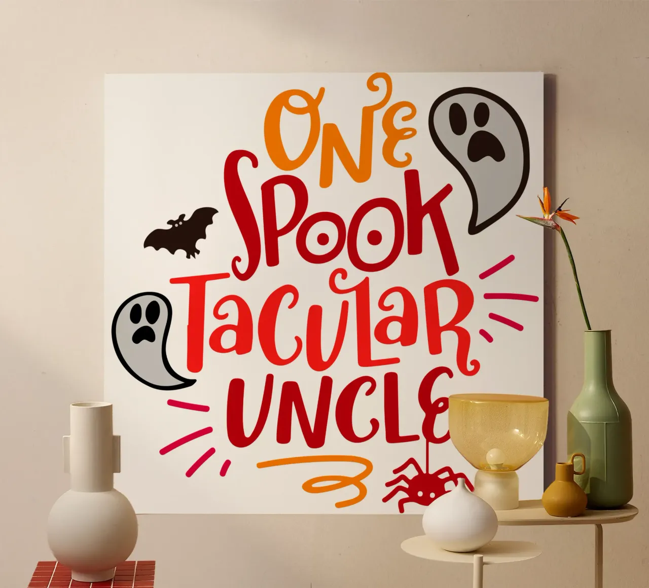 SPOOKTACULAR Mutter Leinwand mit Schattenfugenrahmen von onechoice