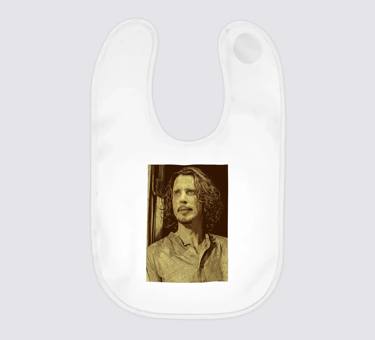 Chris Cornell gazes beyond time baby bib by singpentinksale