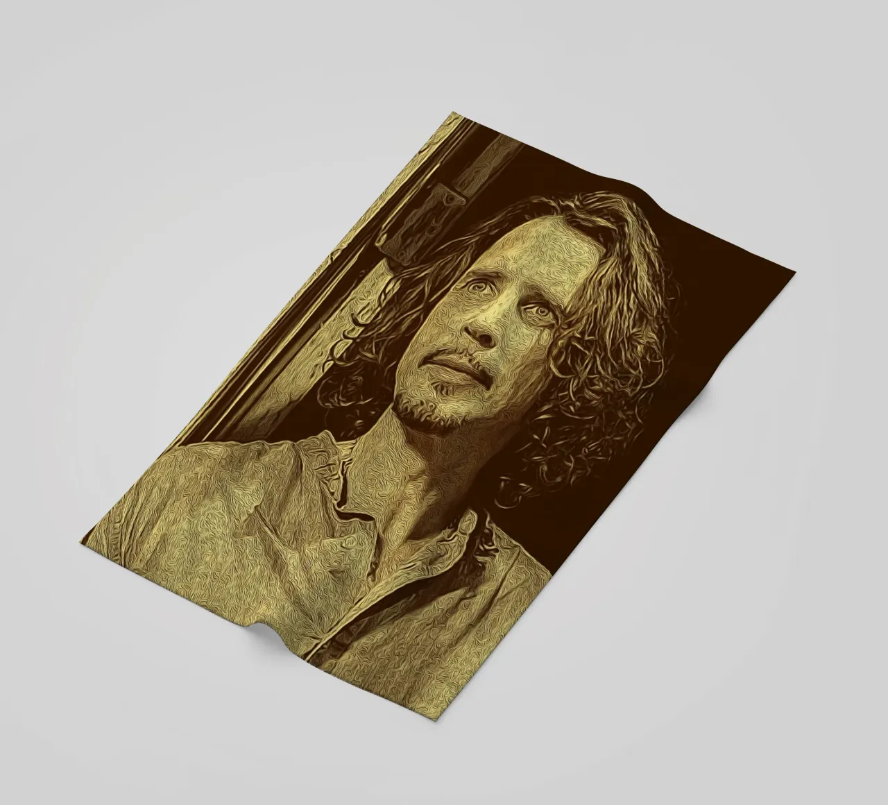 Chris Cornell gazes beyond time beach towel by singpentinksale
