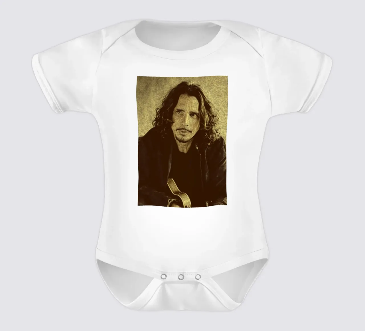 Chris Cornell ritratto retro rock body neonato maniche corte da singpentinksale