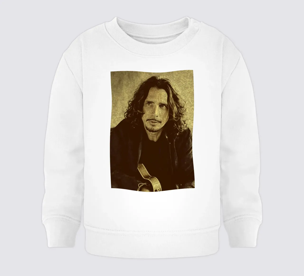 Chris Cornell ritratto retro rock felpa neonato da singpentinksale
