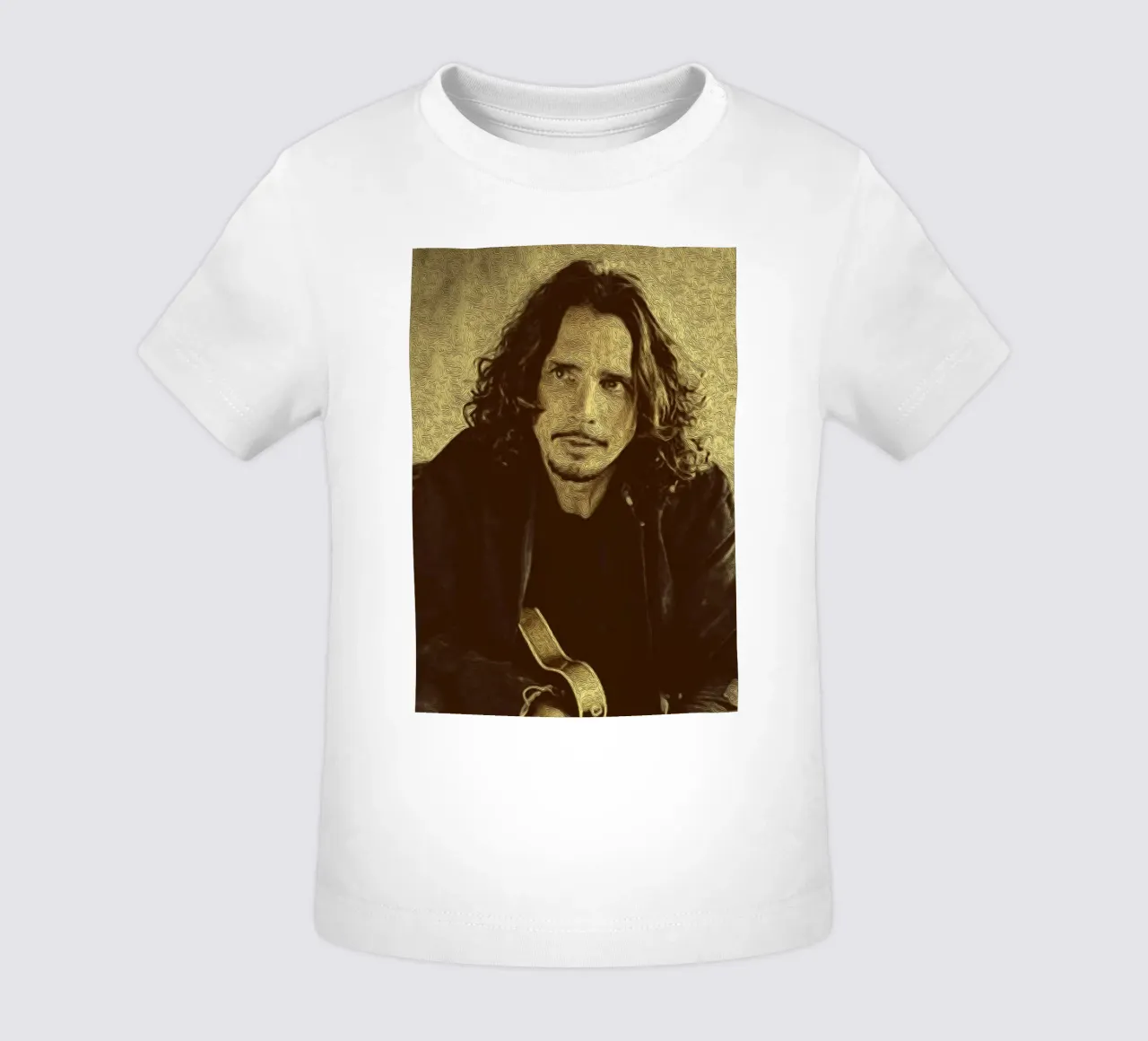 Chris Cornell ritratto retro rock maglietta neonato da singpentinksale