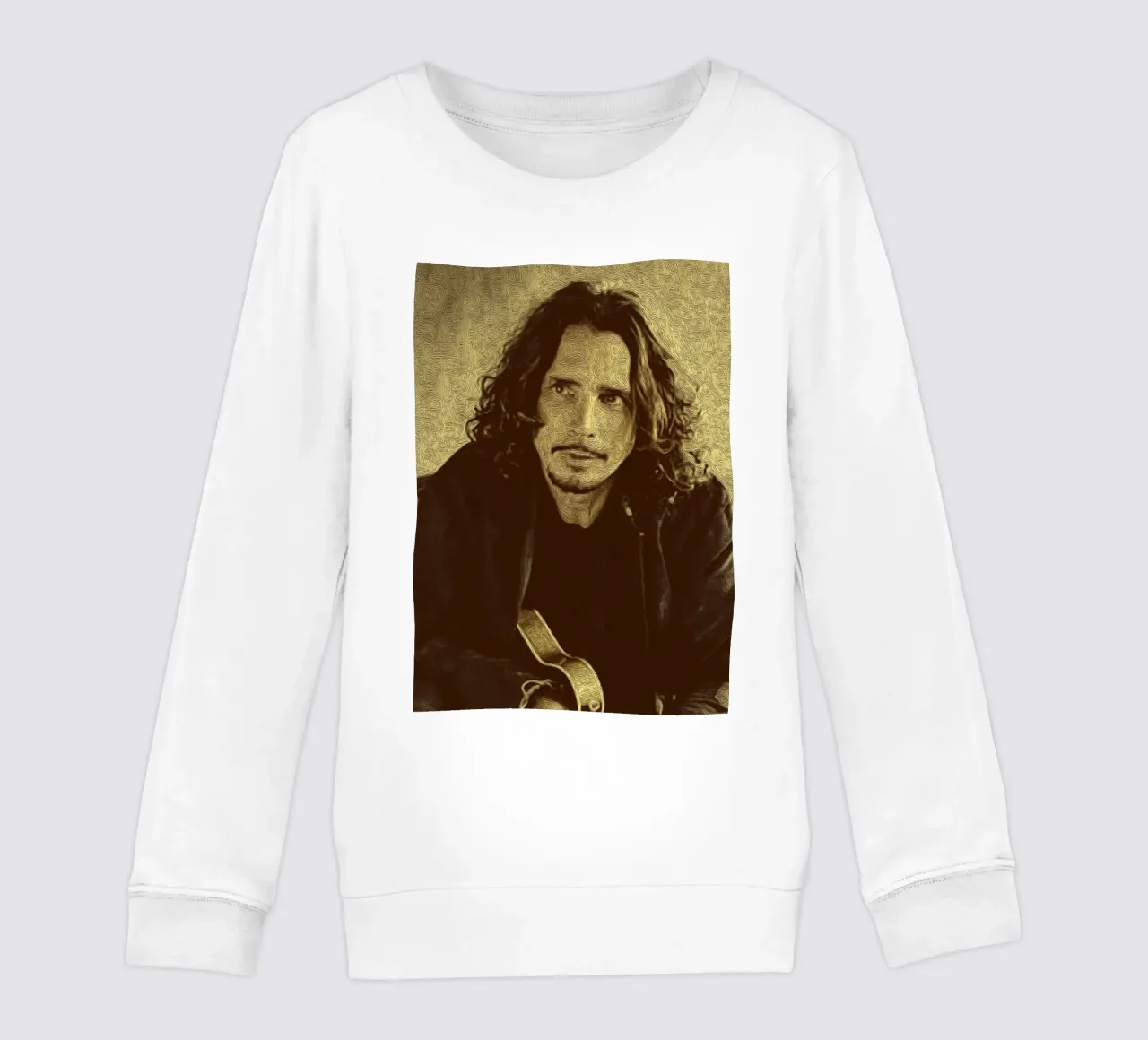 Chris Cornell ritratto retro rock felpa bambino da singpentinksale