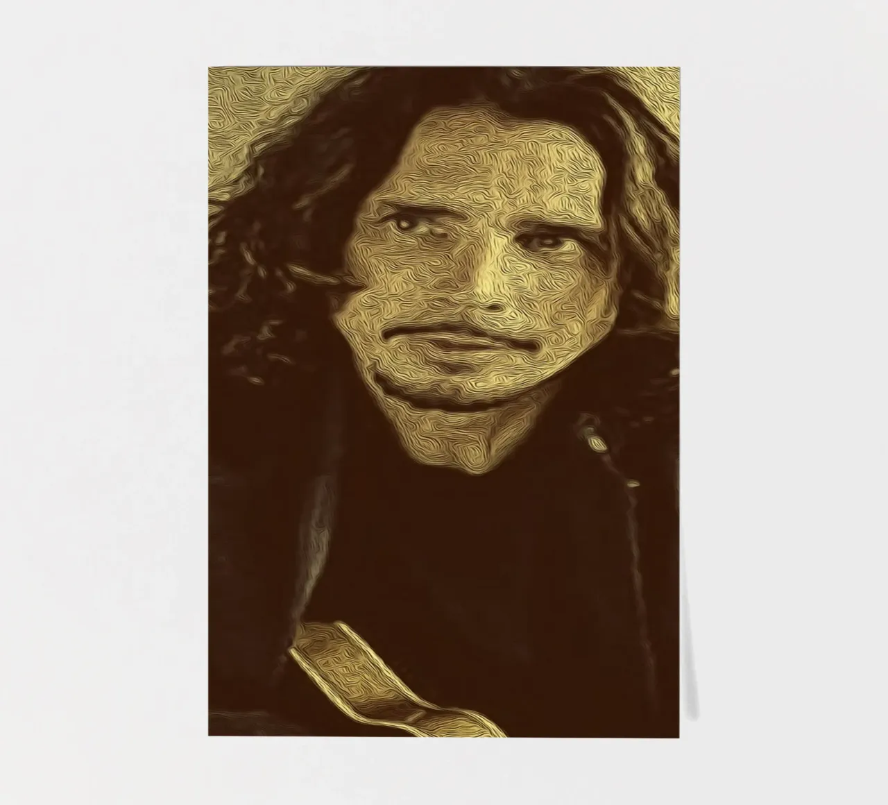 Chris Cornell retro rock portrait sticker sheet by singpentinksale