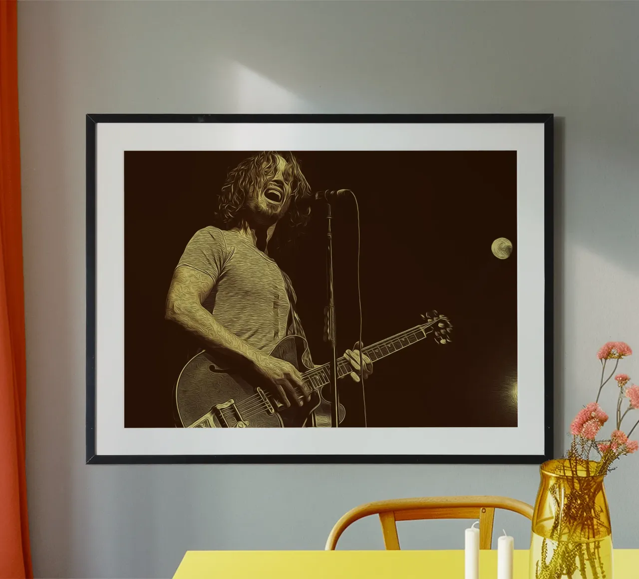 Chris Cornell: una performance iconica carta hahnemühle da singpentinksale