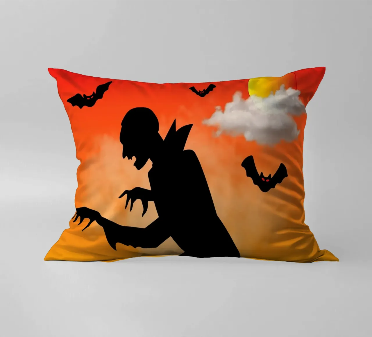 vampire ghost halloween decorative cushion by onechoice