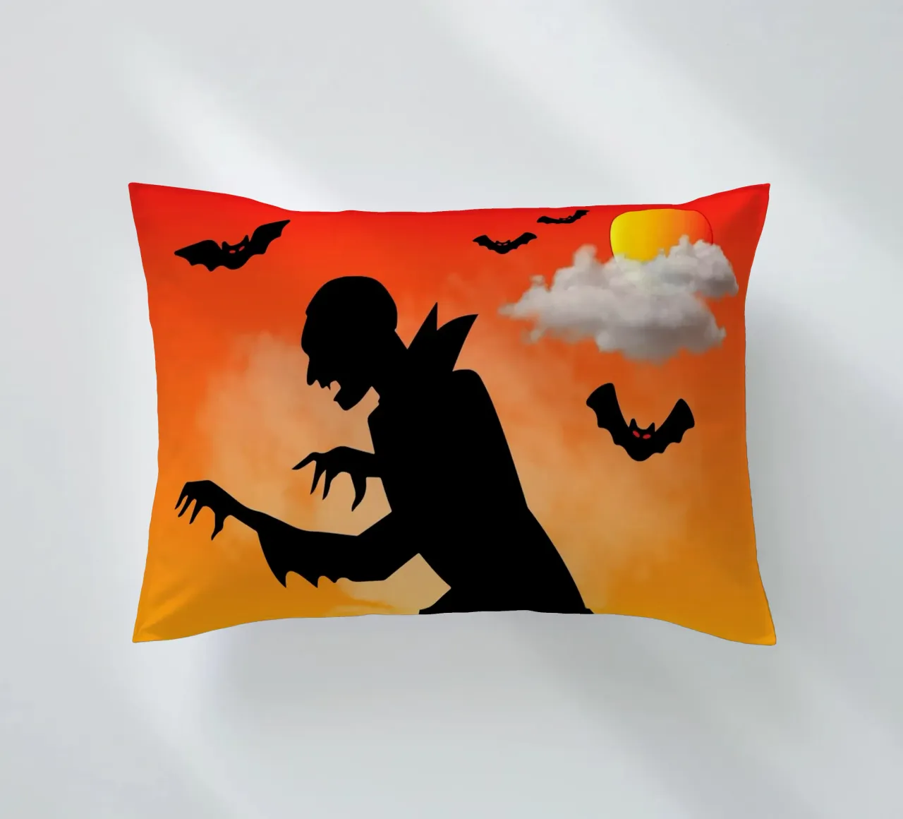 vampire ghost halloween decorative cushion by onechoice