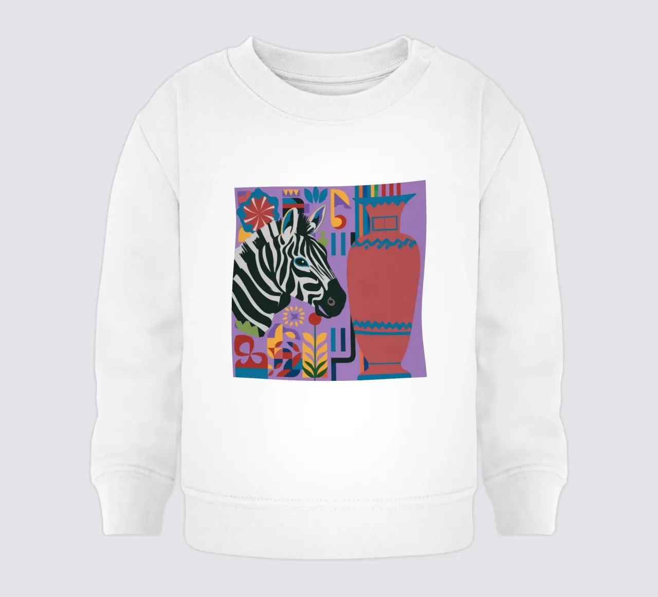 Natura morta di zebra a righe felpa neonato da Arcane Lines
