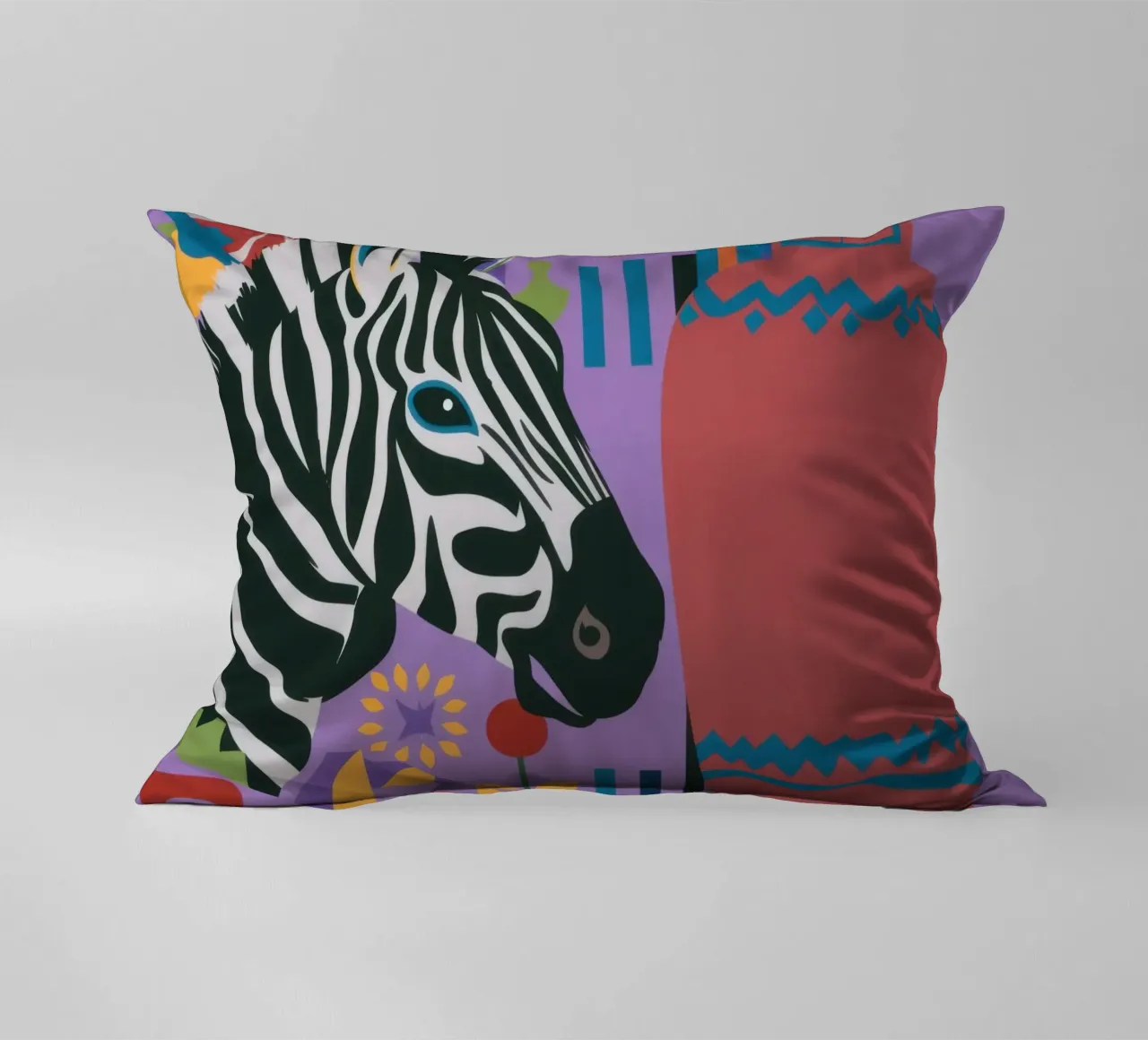 Natura morta di zebra a righe cuscino da Arcane Lines