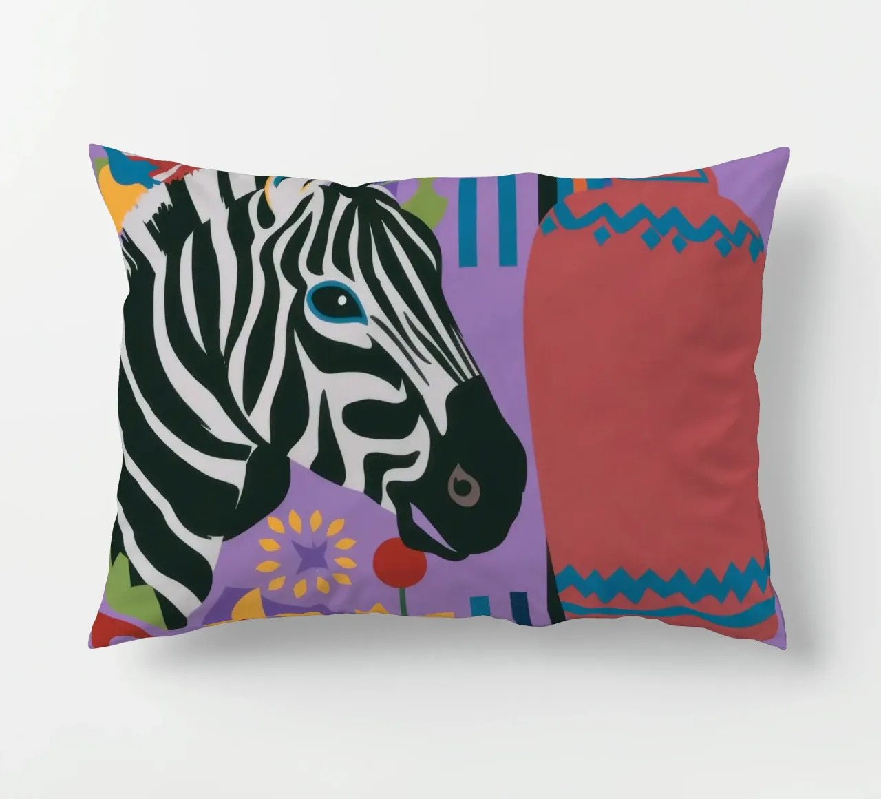 Natura morta di zebra a righe cuscino da Arcane Lines
