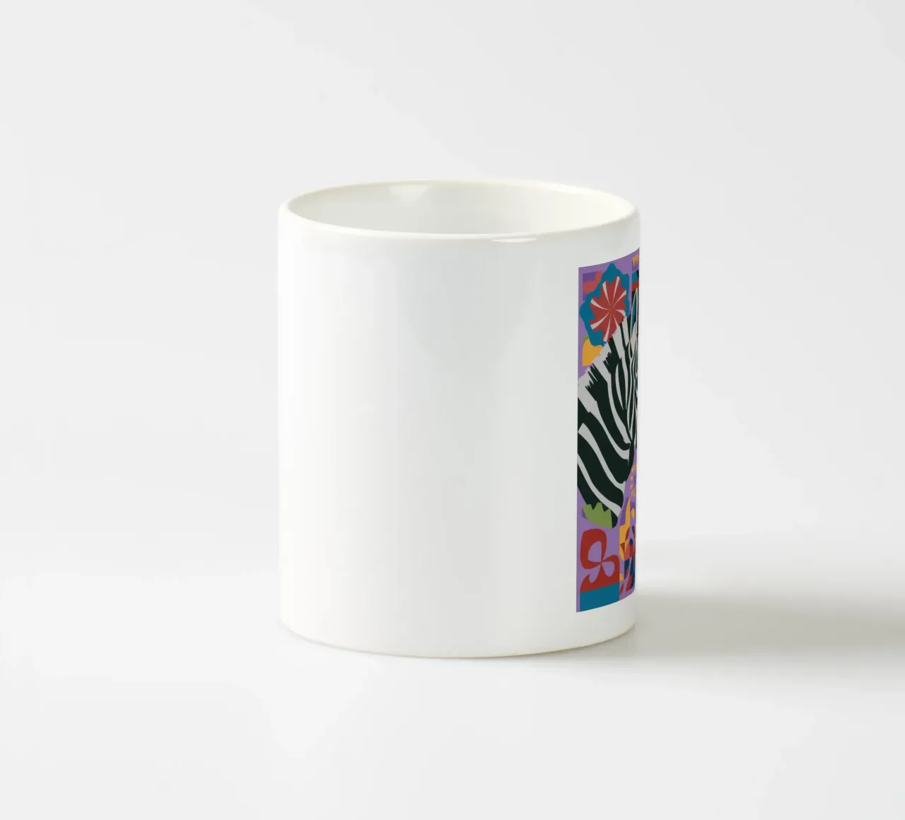 Natura morta di zebra a righe tazza in ceramica da Arcane Lines