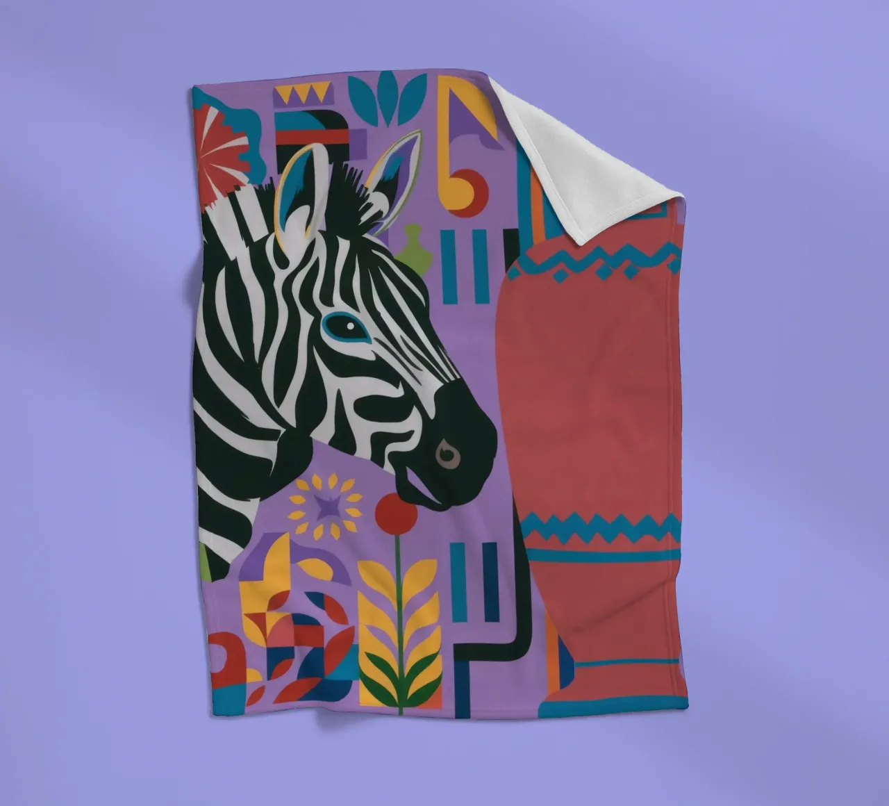 Gestreiftes Zebra-Stillleben Fleecedecke von Arcane Lines