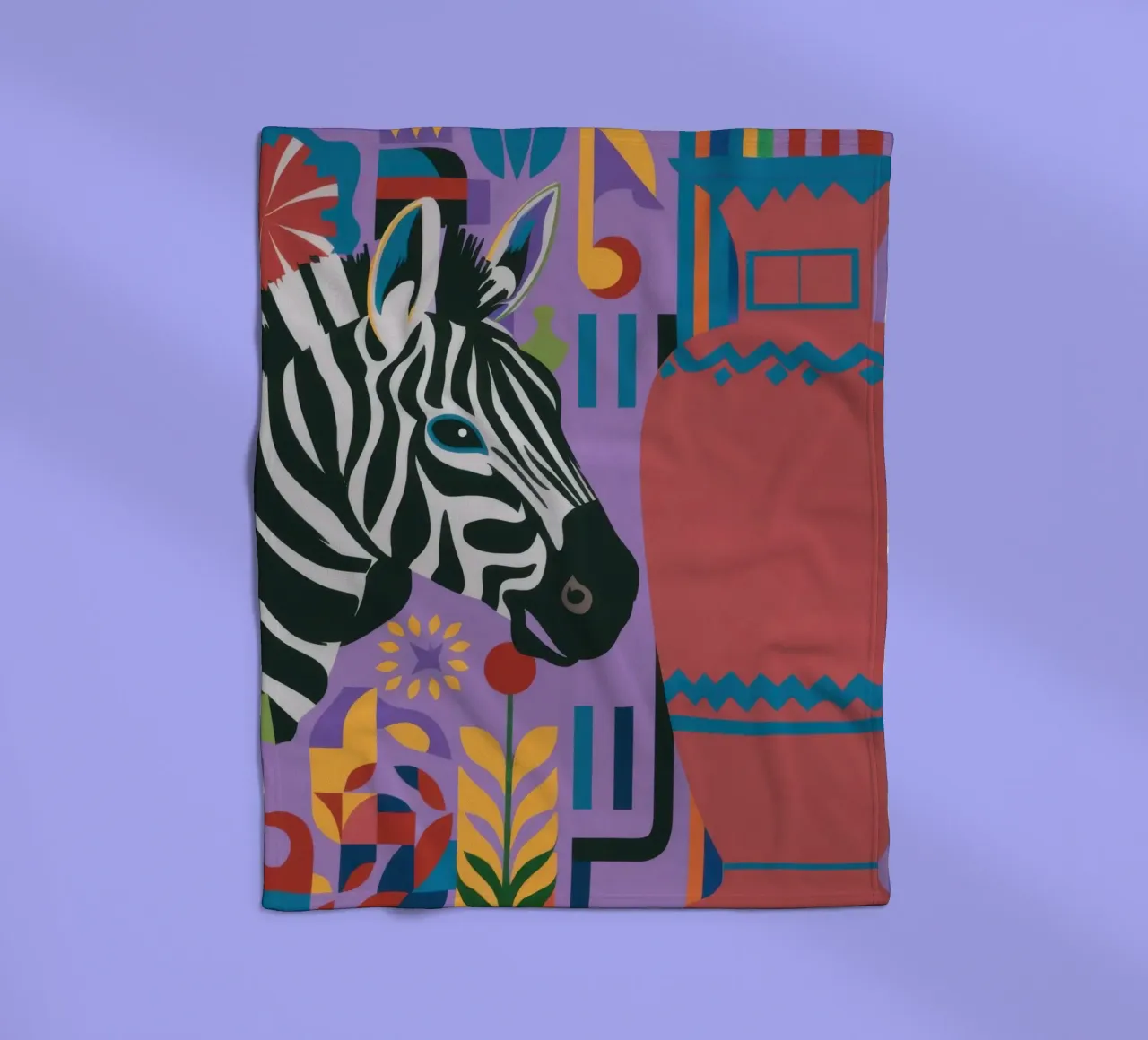 Gestreiftes Zebra-Stillleben Fleecedecke von Arcane Lines