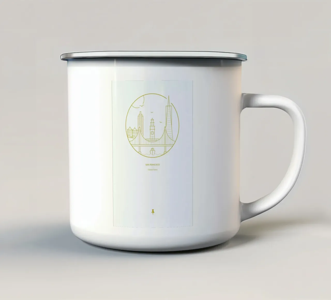 San Francisco tazza in smalto da Dean Smith