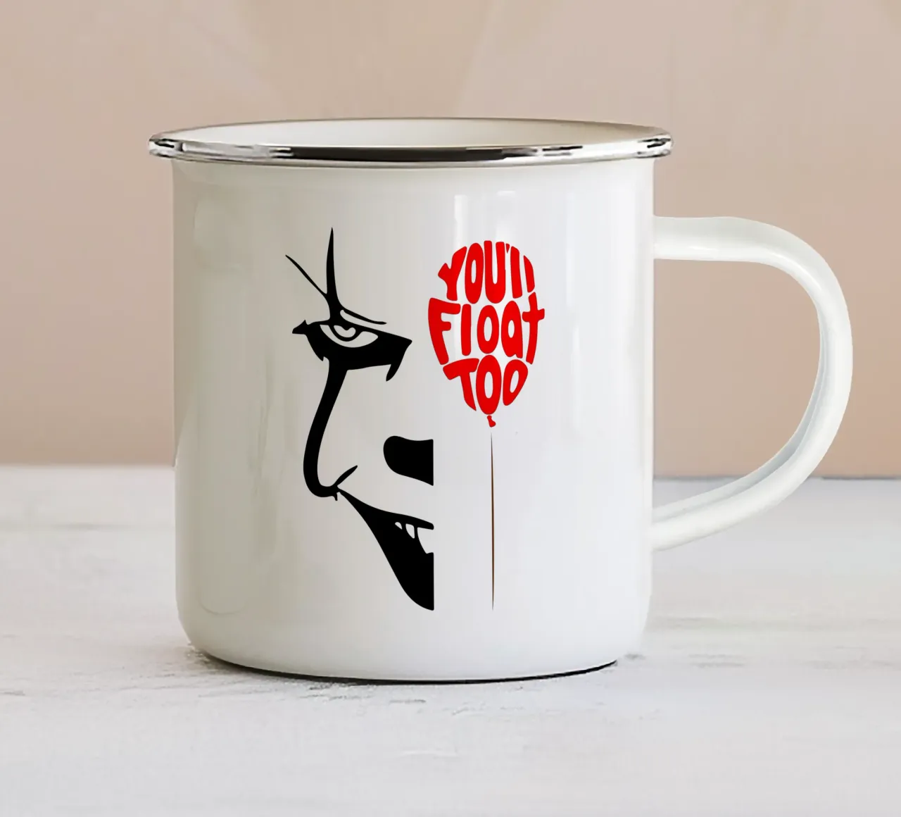 anche tu galleggerai tazza in smalto da onechoice