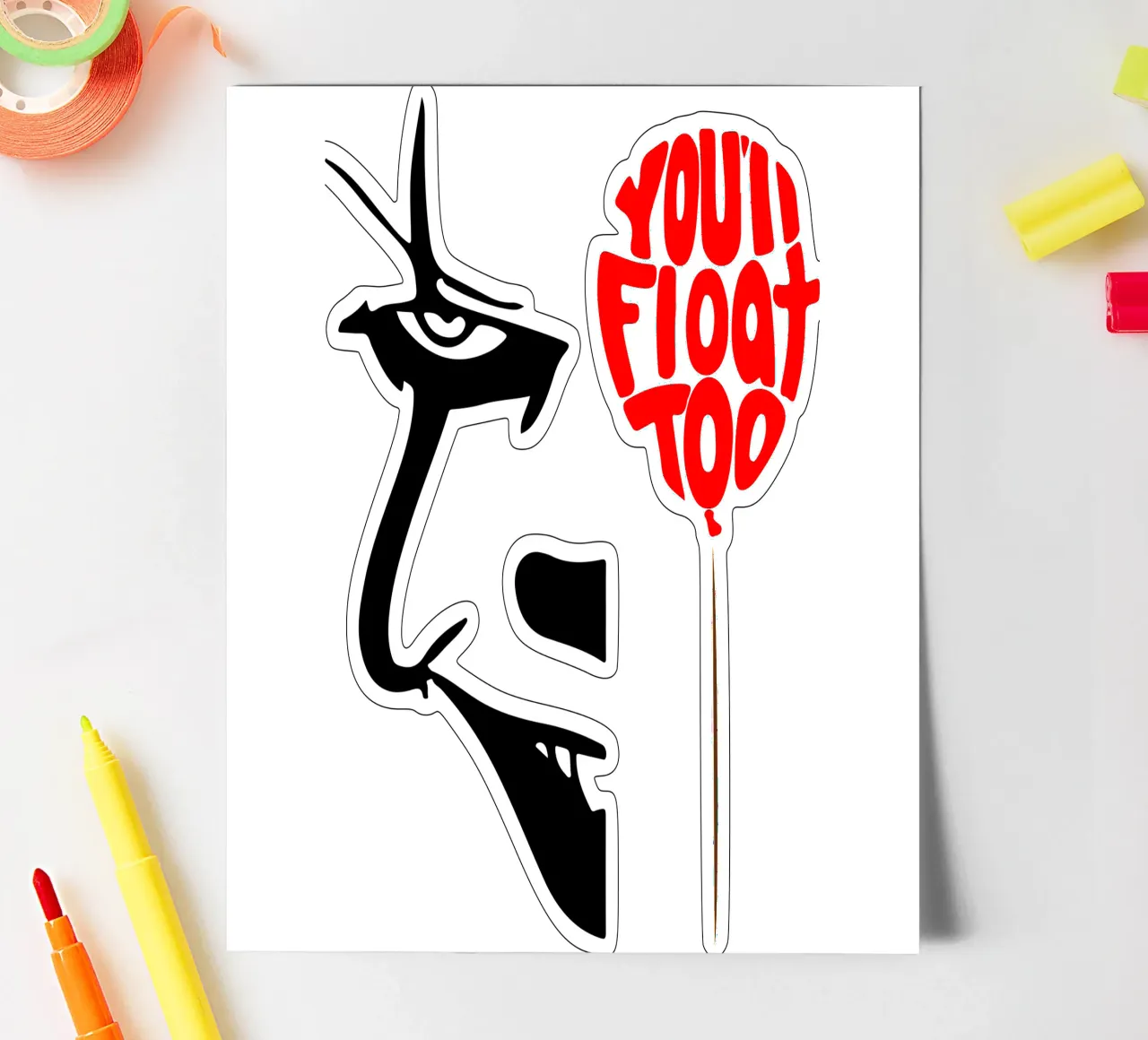 youll float too sticker sheet by onechoice