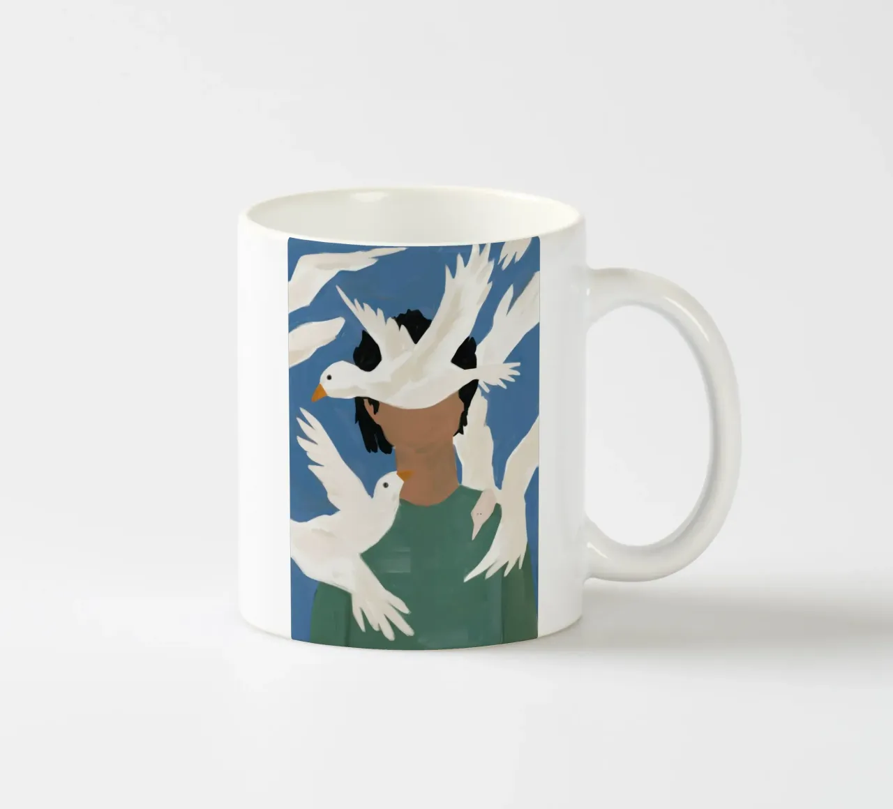 Colombe di pace tazza in ceramica da Marigold Tiga