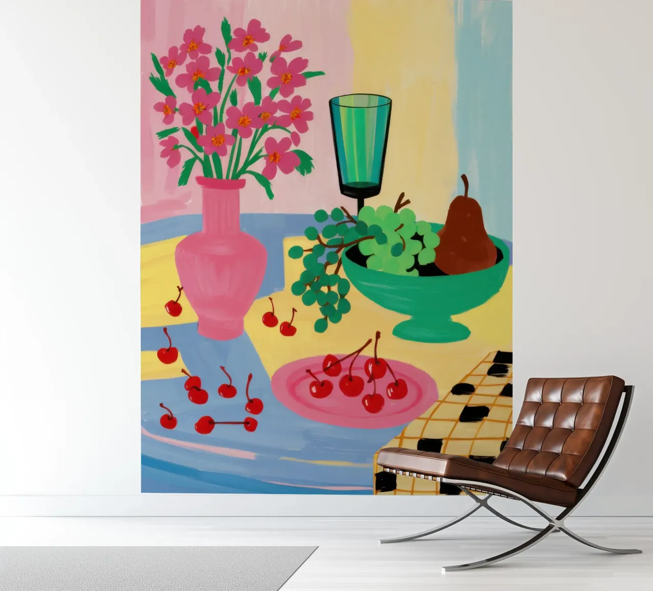 Pink Table Pear photo wallpaper by Sentinel Glow