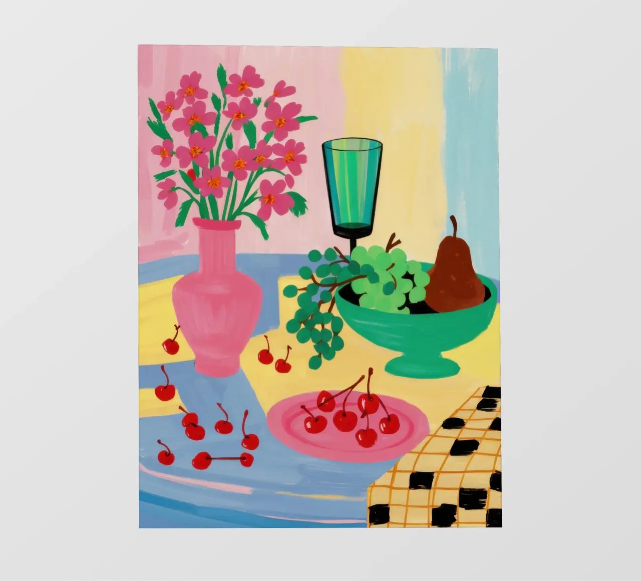 Pink Table Pear photo wallpaper by Sentinel Glow