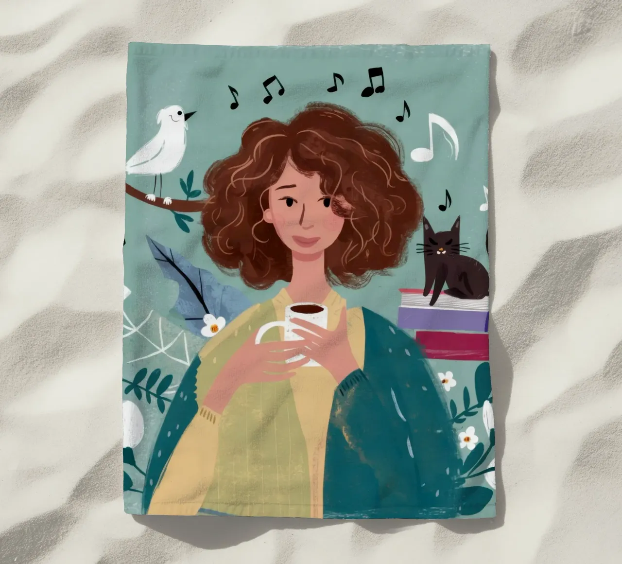 Caffè e musica telo mare da Marigold Tiga