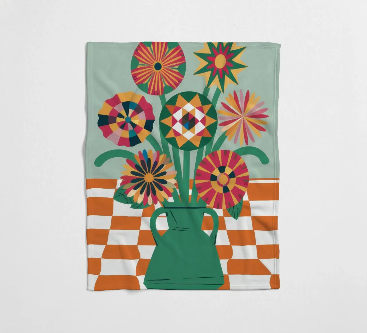 Bouquet di pavimento a scacchi coperta in pile da Arcane Lines