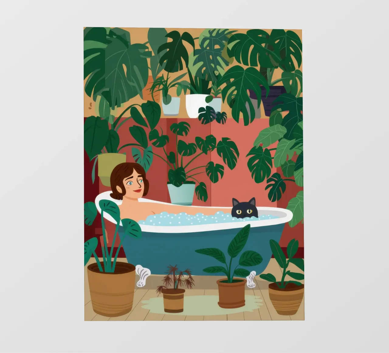 Vasca da bagno Giungla di gatti telo in pvc da Pale Aura