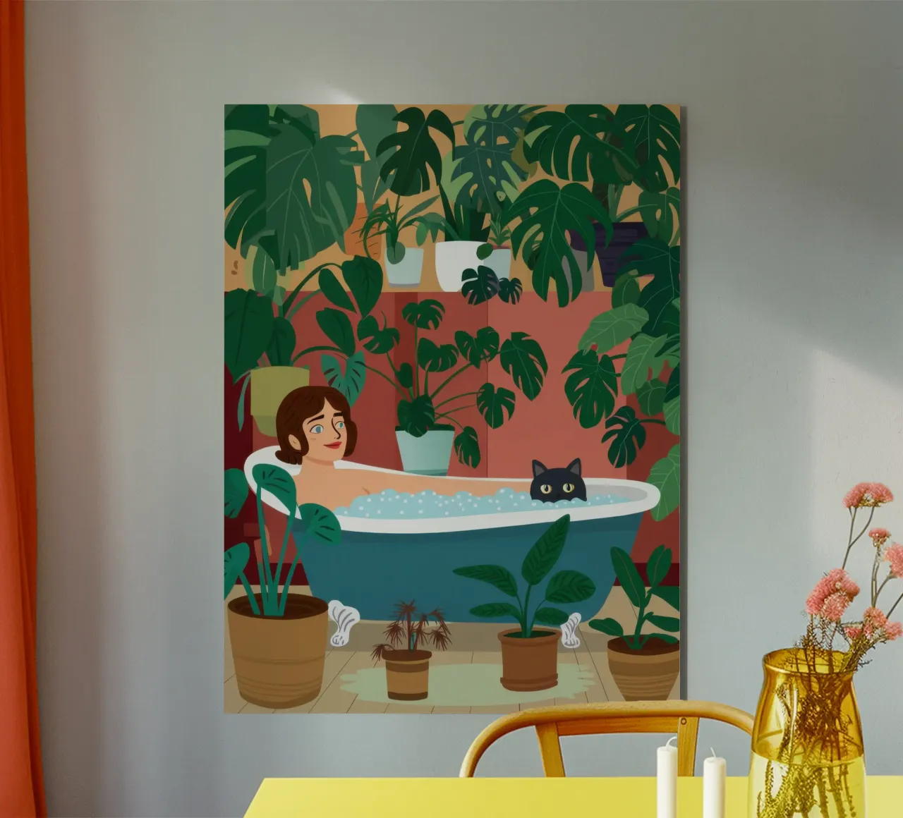 Bañera Gato Jungla aluminio dibond de Pale Aura