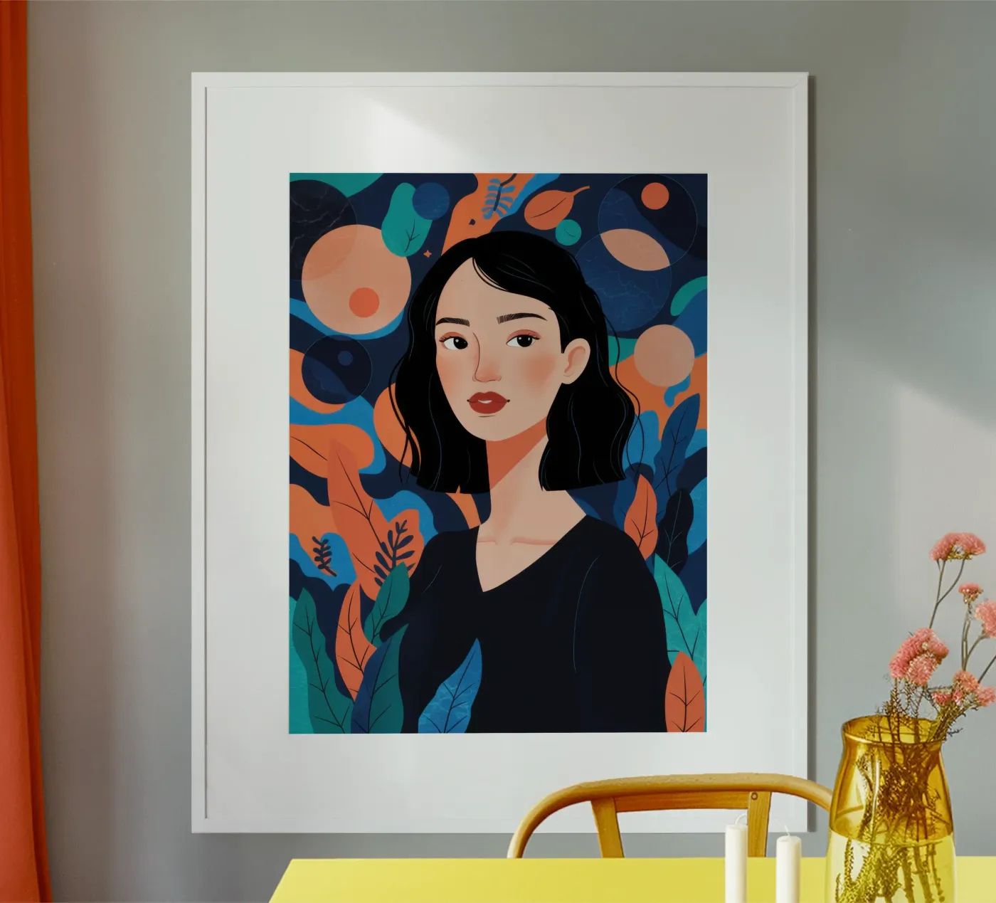 Blaue Blattpose Poster von Sentinel Glow