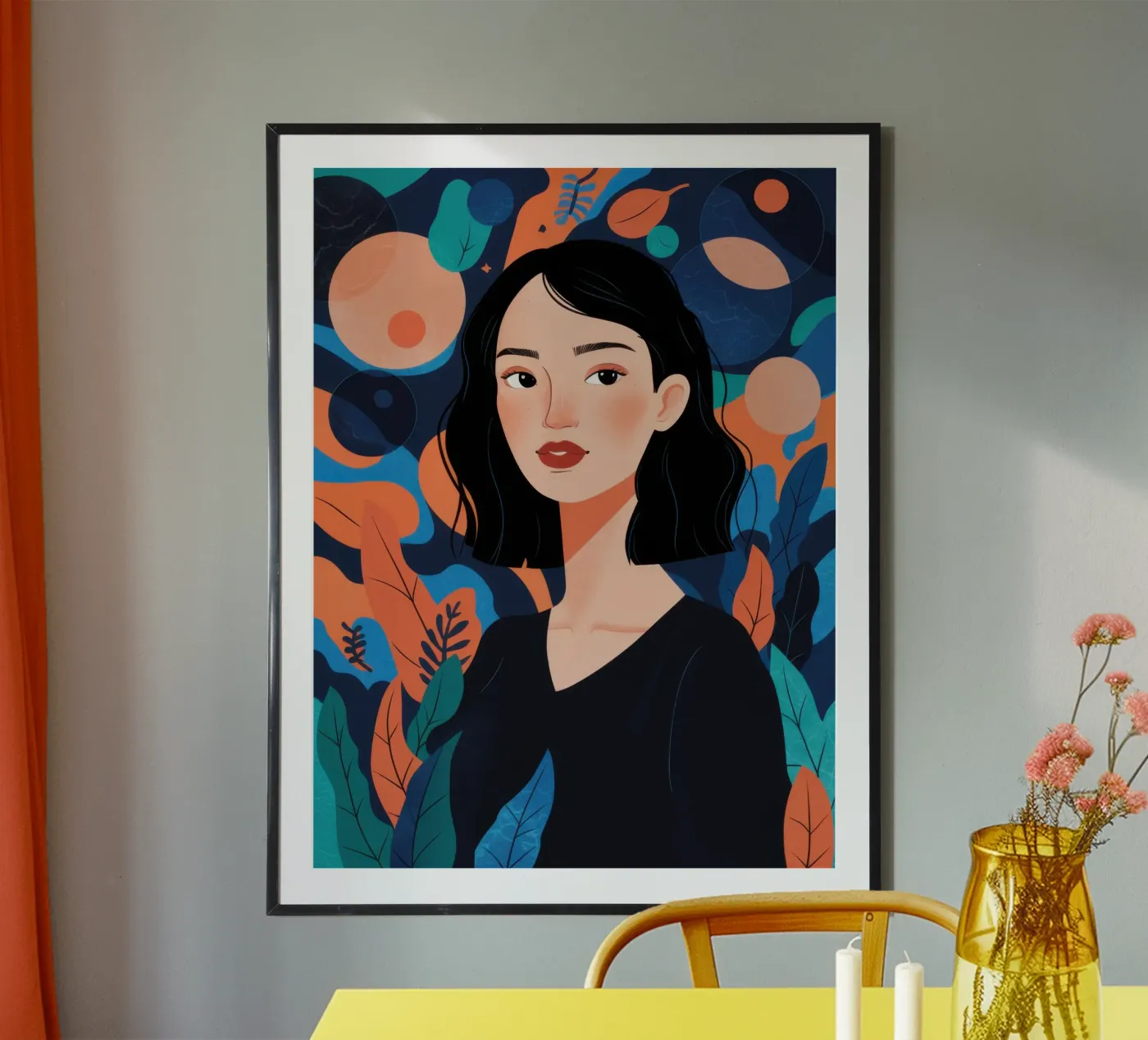 Blaue Blattpose Poster von Sentinel Glow