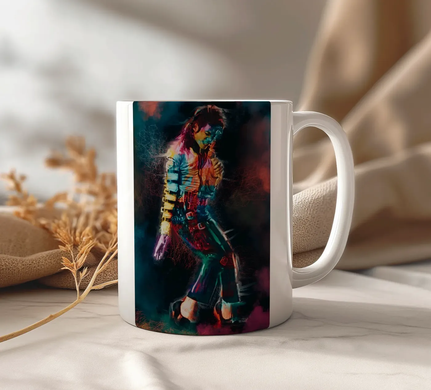 Michael Jackson art ceramic mug by Lembayung art