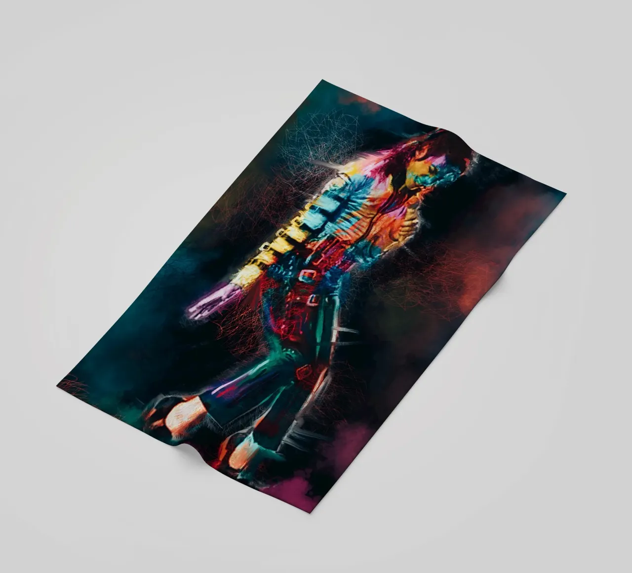 Arte di Michael Jackson telo mare da Lembayung art