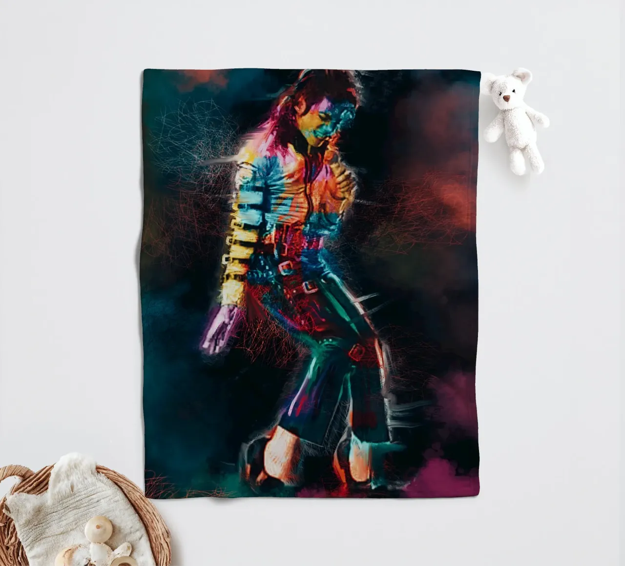 Michael Jackson Kunst Fleecedecke von Lembayung art