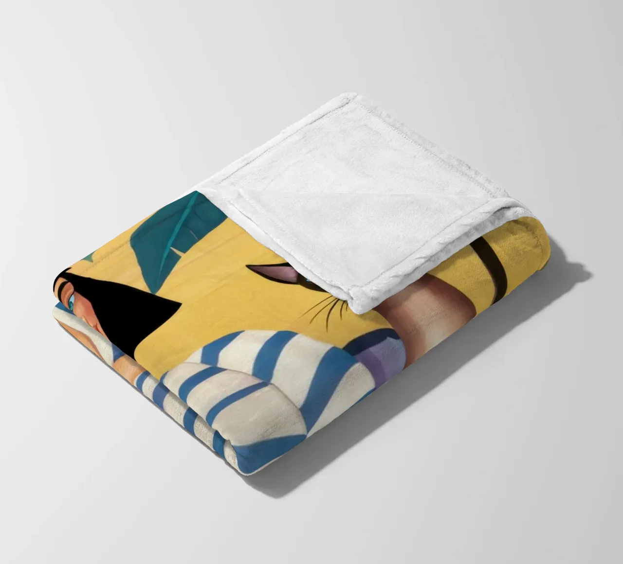 Gatto con camicia a righe coperta in pile da Marigold Tiga