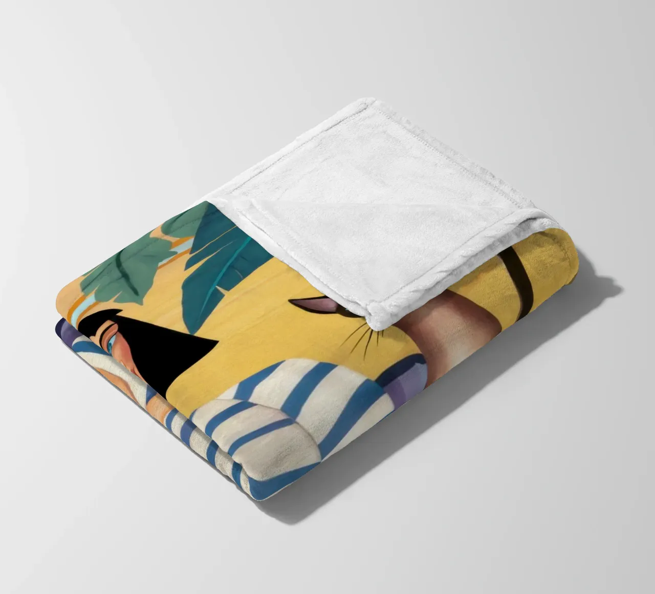 Gatto con camicia a righe coperta in pile da Marigold Tiga