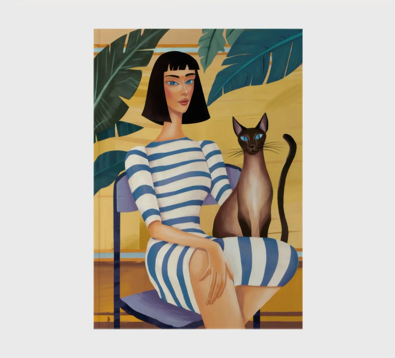 Gatto con camicia a righe diario da Marigold Tiga