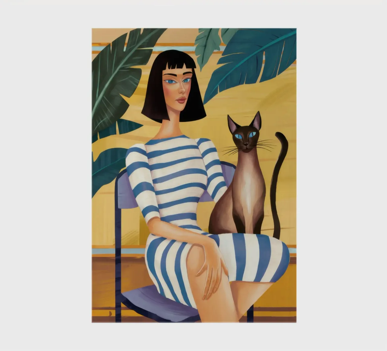 Gatto con camicia a righe diario da Marigold Tiga