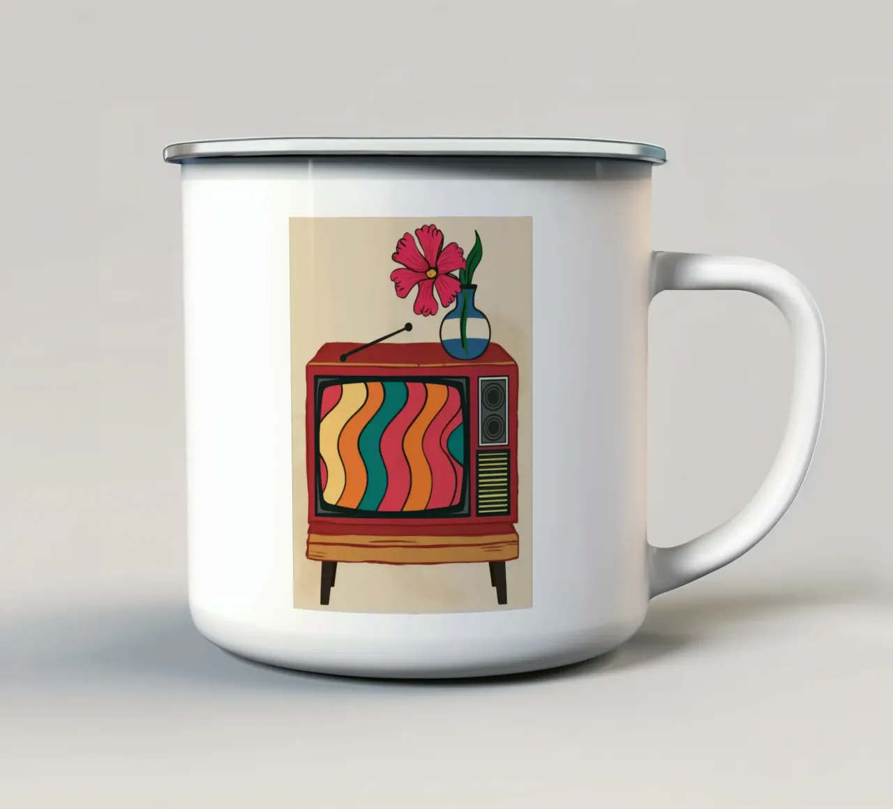 Trasmissione Retro Bloom tazza in smalto da Arcane Lines