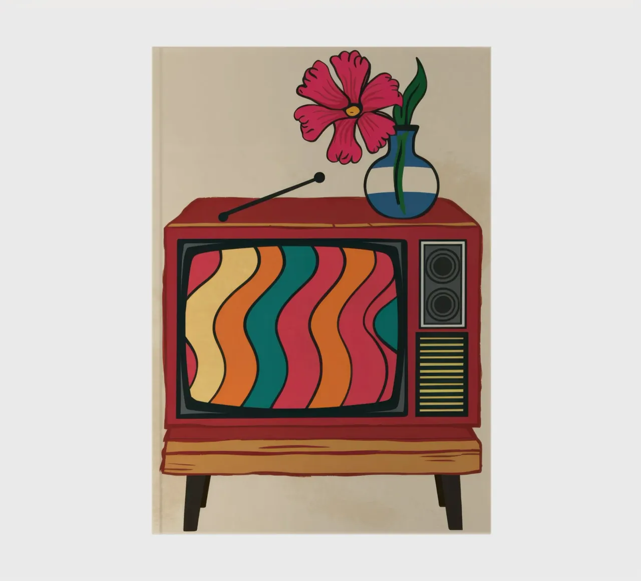 Retro Bloom Broadcast notebook by Arcane Lines