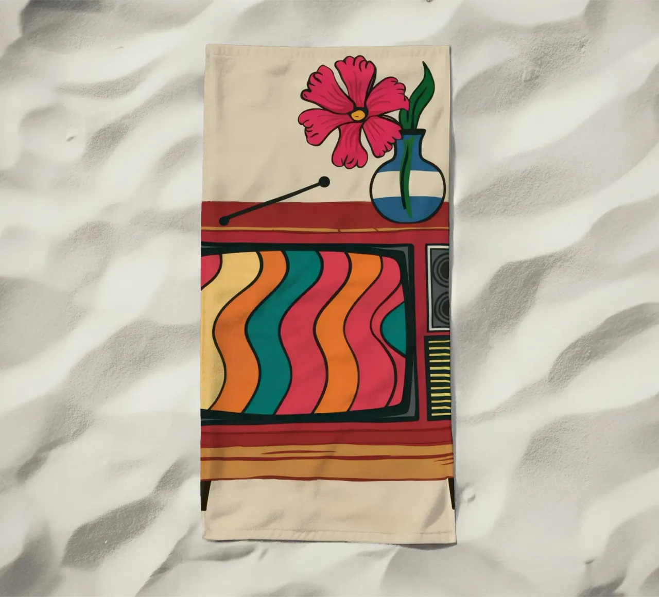 Trasmissione Retro Bloom telo mare da Arcane Lines