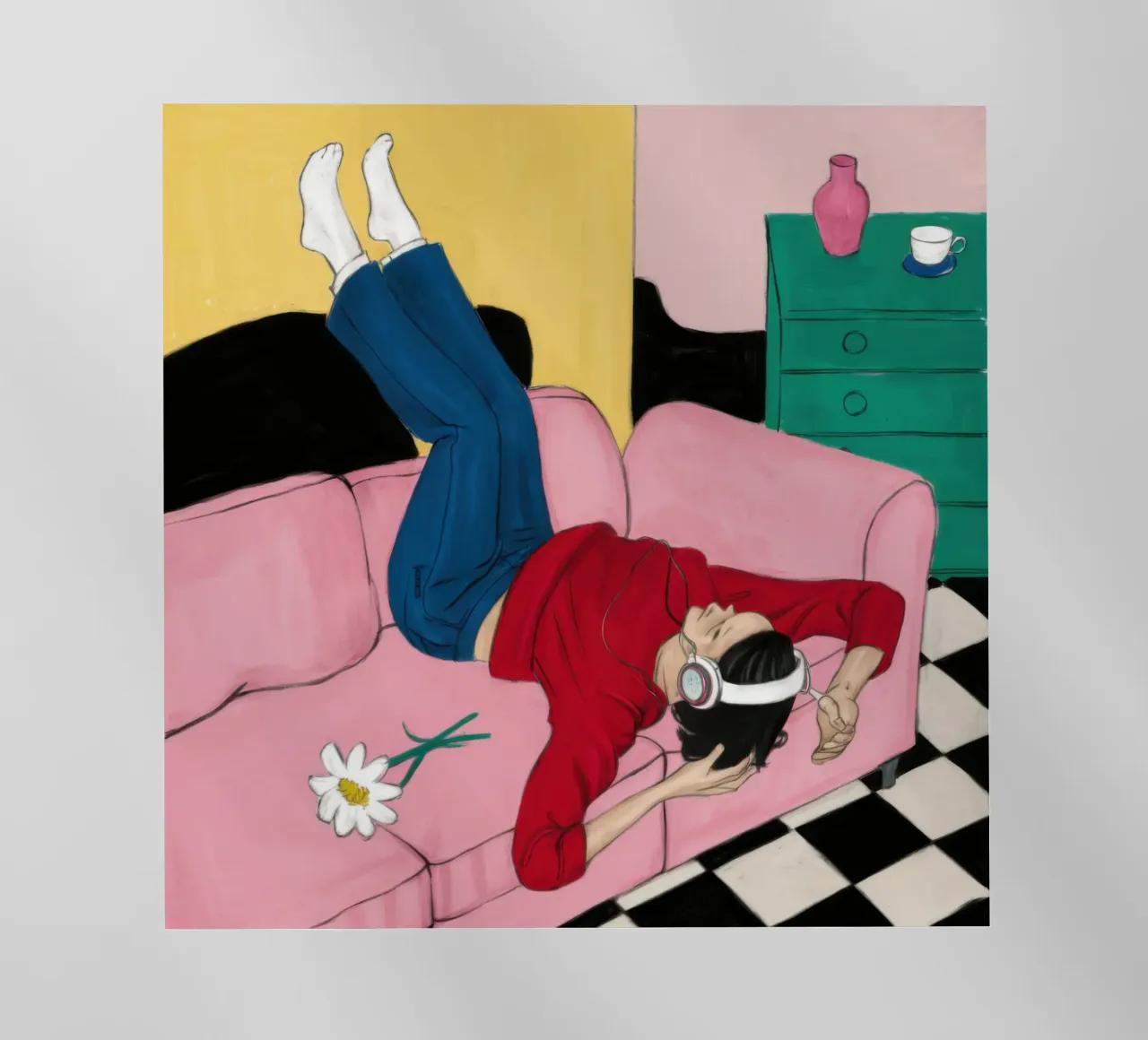 Upside Down Sofa pellicola backlit da Pale Aura