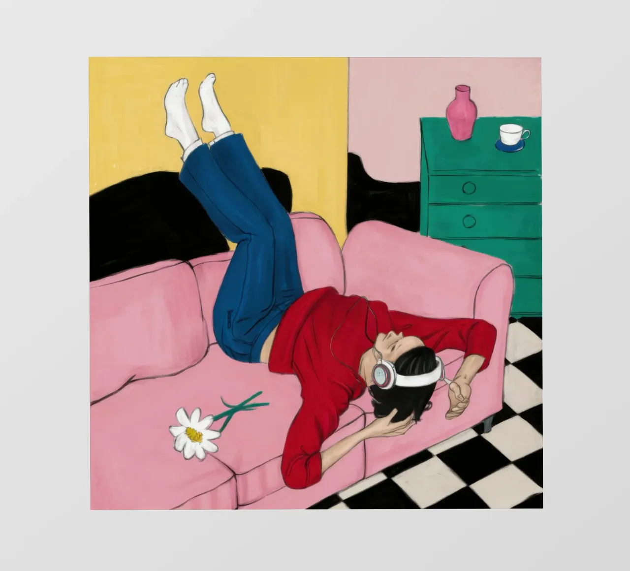 Upside Down Sofa pellicola backlit da Pale Aura