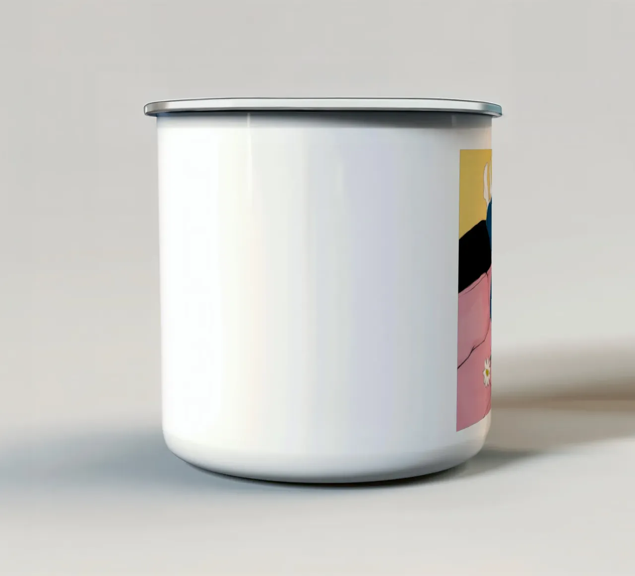 Divano rovesciato tazza in smalto da Pale Aura
