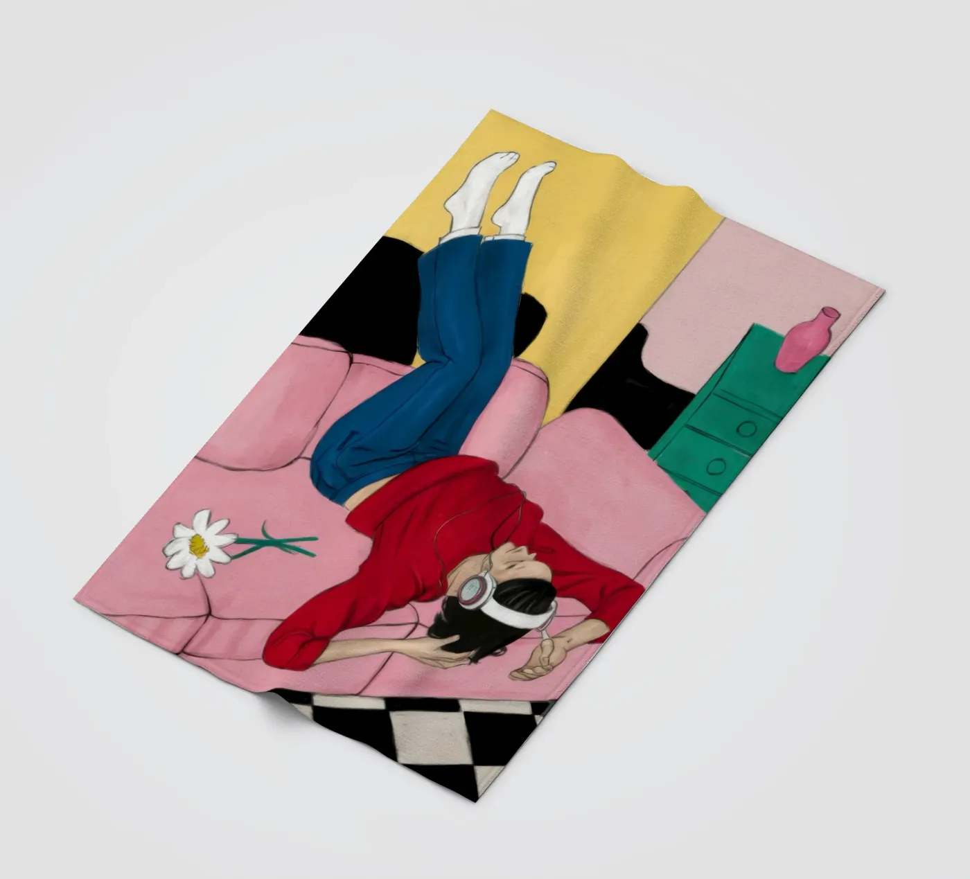 Upside Down Sofa plaid polaire de Pale Aura